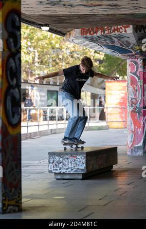 Southbank Skate Park am 22. September 2020 in South London im Vereinigten Königreich. Foto von Sam Mellish Stockfoto