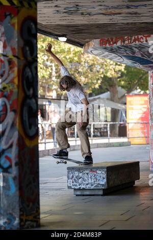 Southbank Skate Park am 22. September 2020 in South London im Vereinigten Königreich. Foto von Sam Mellish Stockfoto