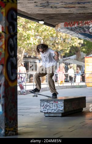 Southbank Skate Park am 22. September 2020 in South London im Vereinigten Königreich. Foto von Sam Mellish Stockfoto