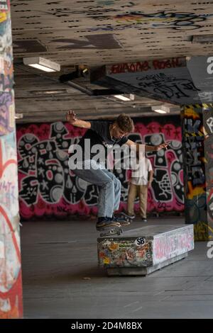 Southbank Skate Park am 22. September 2020 in South London im Vereinigten Königreich. Foto von Sam Mellish Stockfoto