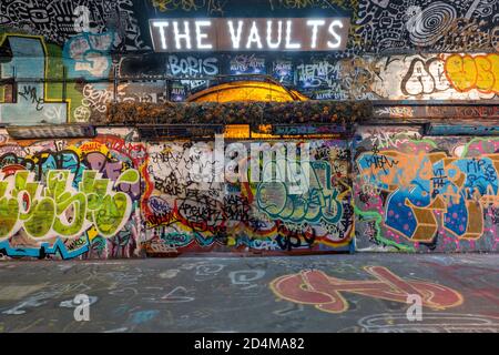 Die Gewölbe in der Leake Street am 14. September 2020 an der South Bank im Vereinigten Königreich. Foto von Sam Mellish Stockfoto