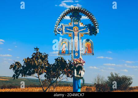Denkmal der Kreuzigung von Jesus Christus . Symbol Des Heiligen Christentums Stockfoto