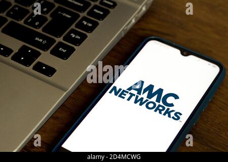Brasilien. September 2020. In dieser Abbildung wird das AMC Networks-Logo auf einem Smartphone angezeigt. Kredit: Rafael Henrique/SOPA Images/ZUMA Wire/Alamy Live Nachrichten Stockfoto