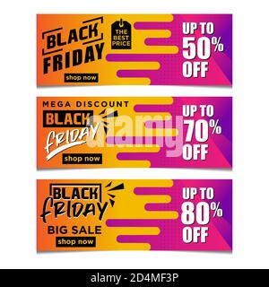 Black Friday Verkauf Inschrift Design-Vorlage. Vektorgrafik. Verkäufe, Angebote und Rabatte Stock Vektor