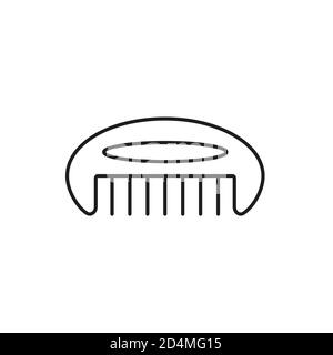 Comb Icon Element von barbershop Icon für mobile Konzept und Web-Apps. Das Kamm-Symbol mit schmaler Linie kann für das Internet und mobile Geräte verwendet werden. Premium-Symbol auf Weiß Stock Vektor