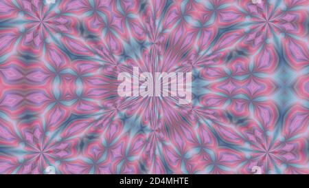 Abstrakter Hintergrund rosa Hintergrund mit symmetrischem Muster Stockfoto