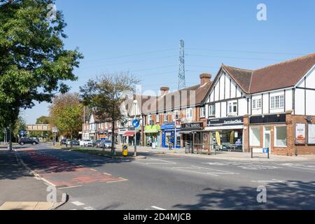 Malden Road von Plough Green, Old Malden, Royal Borough of Kingston upon Thames, Greater London, England, Vereinigtes Königreich Stockfoto