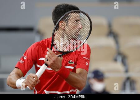 OVAKDJOKOVIC (SRB) während des Roland Garros 2020, Grand Slam Tennisturniers, am 9. Oktober 2020 im Roland Garros Stadion in Paris, Frankreich - Foto Stockfoto