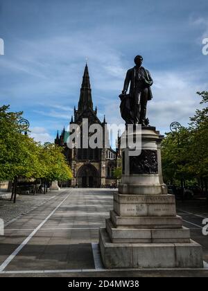 Cathedral-Viertel mit San Glasgow Kathedrale im Hintergrund, Schottland Stockfoto