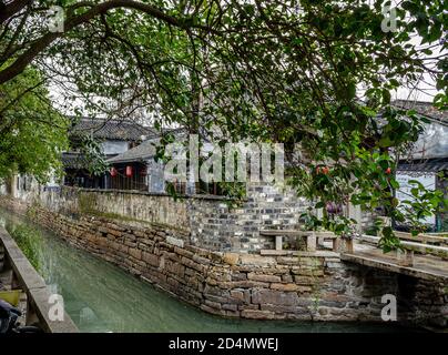 Suzhou China Februar 15 2012 Suzhou Gardens River Cannal Stockfoto