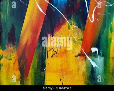 Abstrakte Acrylmalerei. Handgefertigte Illustration. Abstrakte Acrylillustration. Eine spontane Farbmischung. Stockfoto