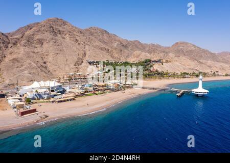 Eilat Red Sea Underwater Observatory Marine Park, Luftansicht. Stockfoto