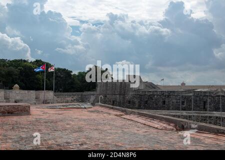 27th. November 2018. La Cabana Festung, Hafen von Havanna, Havanna, Kuba. Eingang zu den Innenmauern der Befestigungsanlagen. Stockfoto