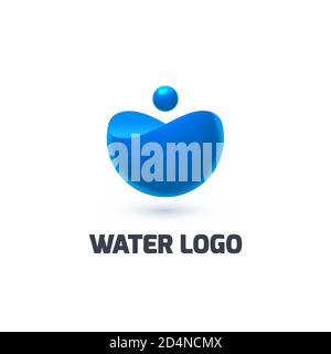 Vorlage für das Wasserlogo Stock Vektor