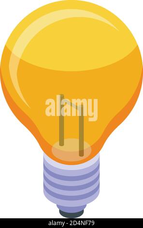 Idee Glühlampe Symbol, isometrische Stil Stock Vektor