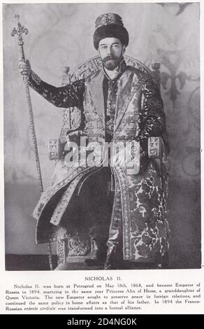 Nicholas II - Kaiser von Russland Stockfoto