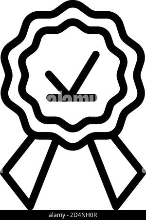 Symbol für Verlässlichkeit des Emblems, Umrissstil Stock Vektor