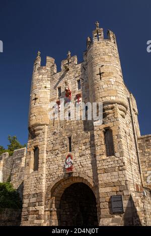 Großbritannien, England, Yorkshire, York, Micklegate, Bar in der Stadtmauer Stockfoto