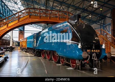 Großbritannien, England, Yorkshire, York, National Railway Museum, Mallard, A4 Class Locomotive, 1938 km/h Weltrekordhalter Stockfoto