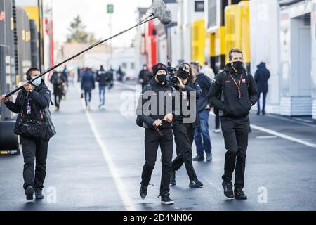 Nurburg, Deutschland. Oktober 2020. Nürburgring, 10. Oktober 2020, GROSJEAN Romain (Fra), Haas F1 Team VF-20 Ferrari, Portrait während der Formel 1 Aramco Grosser Preis der Eifel 2020, Eifel Grand Prix, vom 9. Bis 11. Oktober 2020 auf dem N.rburgring, in N.rburg, Deutschland - Foto Xavi Bonilla DPPI während der Formel 1 Aramco Grosser Preis der Eifel 2020, Grand Prix Eifel - Formel 1 Meisterschaft - Credit: LM Credit: LPS/ZUMA Wire/Alamy Live News Stockfoto