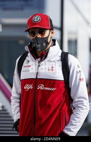 Nurburg, Deutschland. Oktober 2020. Nürburgring, 10. Oktober 2020, GIOVINAZZI Antonio (ita), Alfa Romeo Racing ORLEN C39, Portrait während der Formel 1 Aramco Grosser Preis der Eifel 2020, Eifel Grand Prix, vom 9. Bis 11. Oktober 2020 auf dem N.rburgring, in N.rburg, Deutschland - Foto Xavi Bonilla DPPI während der Formel 1 Aramco Grosser Preis der Eifel 2020, Grand Prix Eifel - Formel 1 Meisterschaft - Credit: LM Credit: LPS/ZUMA Wire/Alamy Live News Stockfoto