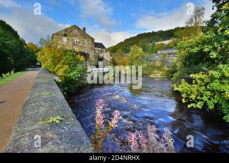 Aquädukt, Hebden Bridge, Upper Calder Valley, West Yorkshire Stockfoto