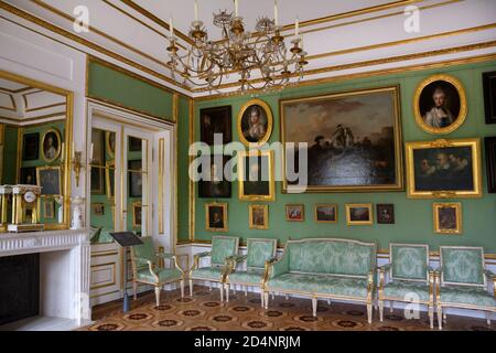 Warschau, Polen - 28. Juli 2018. Im Inneren des Palastes auf der Insel auch als Badepalast in Lazienki Park in Warschau, Polen bekannt Stockfoto