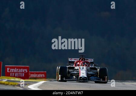 Nurburg, Deutschland. Oktober 2020. Nürburgring, 10 Okt 2020, 07 RÄIKKÖNEN Kimi (FIN), Alfa Romeo Racing ORLEN C39, Aktion während der Formel 1 Aramco Grosser Preis der Eifel 2020, Eifel Grand Prix, vom 9. Bis 11. Oktober 2020 auf dem N.rburgring, in N.rburg, Deutschland - Foto Antonin Vincent DPPI während der Formel 1 Aramco Grosser Preis der Eifel 2020, Eifel Grand Prix - Formel 1 Meisterschaft - Credit: LM Credit: LPS/ZUMA Wire/Alamy Live News Stockfoto