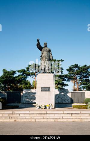 Seoul, Korea - 8. Oktober 2020 : Statue von Baekbeom Kim Gu Stockfoto