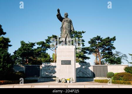 Seoul, Korea - 8. Oktober 2020 : Statue von Baekbeom Kim Gu Stockfoto