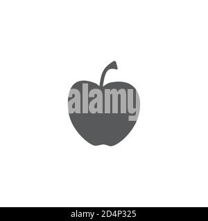 Apple Black Silhouette auf weißem Hintergrund .Vektor Illustration EPS 10 Stock Vektor
