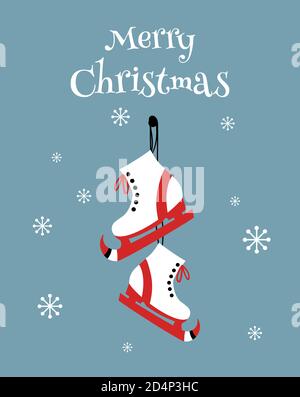 Niedliche Winterurlaubs-Karte. Frohe Weihnachten Illustration Stock Vektor