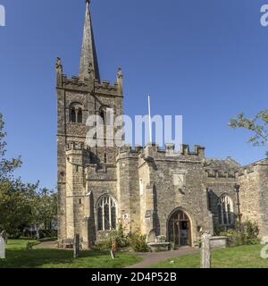 St. Giles Kirche, Sidbury, in der Nähe von Sidmouth, Devon, Großbritannien Stockfoto