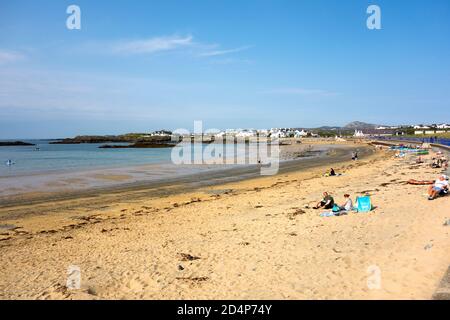 Trearddur Bay Beach auf der Isle of Anglesey Wales Großbritannien Stockfoto