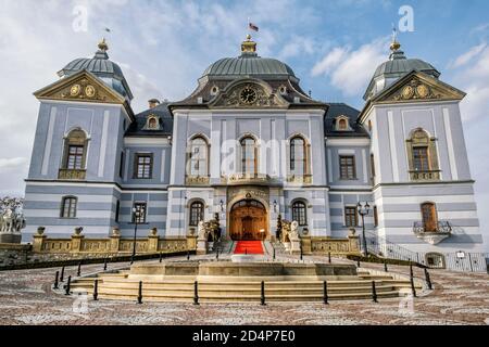 Castle Hotel Galicia Nueva in Halic, Slowakische republik. Architektonisches Thema. Stockfoto