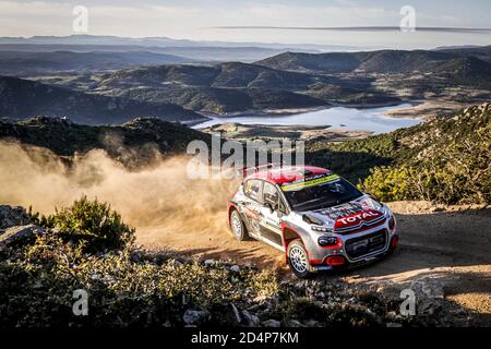 4 OSTBERG Mads (NOR), ERIKSEN Torstein (NOR), Citroen C3 R5, PH Sport WRC 2, Aktion während der Rallye Italia Sardegna 2020, 6. Lauf der FIA 2020 Stockfoto