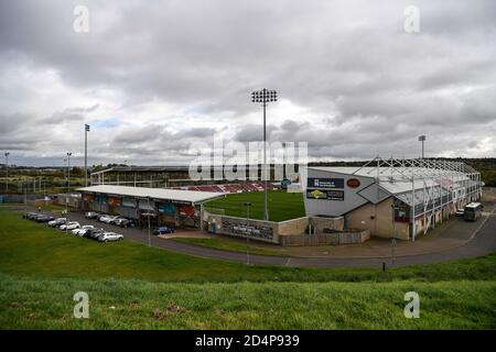 10. Oktober 2020; Sixfields Stadium, Northampton, East Midlands, England; English Football League One, Northampton Town gegen Peterborough United; Gesamtansicht des Stadions. Stockfoto