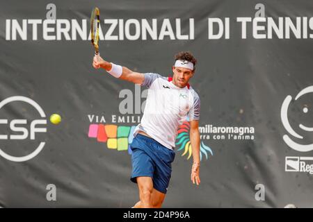 Parma, Italien. 9. Okt, 2020. parma, Italien, 09 Okt 2020, Marco Cecchinato während ATP Challenger 125 - Internazionali Emilia Romagna - Tennis Internationals - Credit: LM/Roberta Corradin Credit: Roberta Corradin/LPS/ZUMA Wire/Alamy Live News Stockfoto