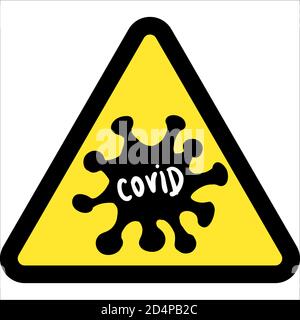 Abstraktes Virus-Strain-Modell Coronavirus 2019-nCoV COVID-19 MERS-Cov Roman Coronavirus im Zeichen der Biogefährdung Stock Vektor