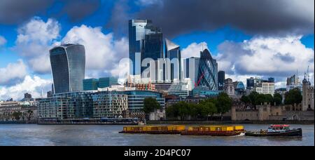 Blick über die Themse London UK Stockfoto