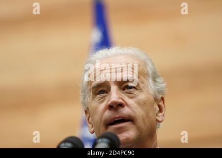 Demokratischer Präsidentschaftskandidat der ehemalige Vizepräsident Joe Biden spricht in Sarajevo, Bosnien und Herzegowina, 19, Mai 2009. Amel Emric Stockfoto