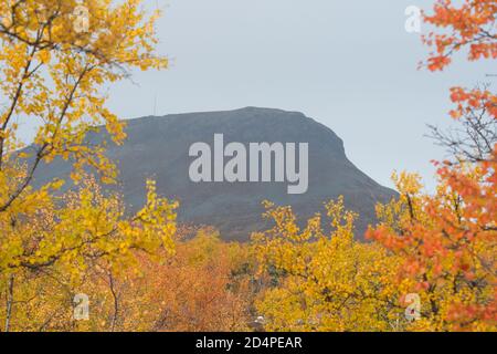 Saana fiel in Kilpisjärvi Dorf, Enontekiö, Lappland, Finnland Stockfoto