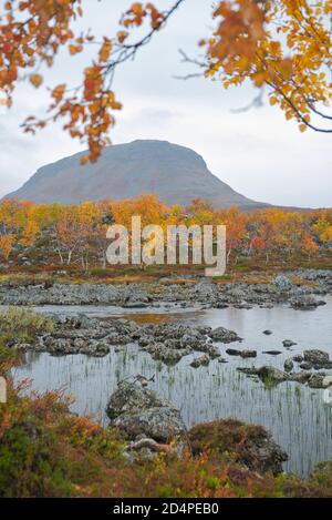 Saana fiel in Kilpisjärvi Dorf, Enontekiö, Lappland, Finnland Stockfoto