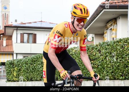 buja, Italien, 10 Oct 2020, Andreas Leknessund - Uno XPro Cycling Team Racing for the Leadership during under 23 Elite - in line race - Road Race San Vito al Tagliamento - Buja, Street Cycling - Credit: LM/Luca Tedeschi/Alamy Live News Stockfoto