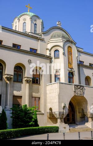 Belgrad / Serbien - 16. Mai 2020: Serbisches Patriarchat, Sitz der Serbisch-Orthodoxen Kirche in Belgrad, der Hauptstadt Serbiens Stockfoto