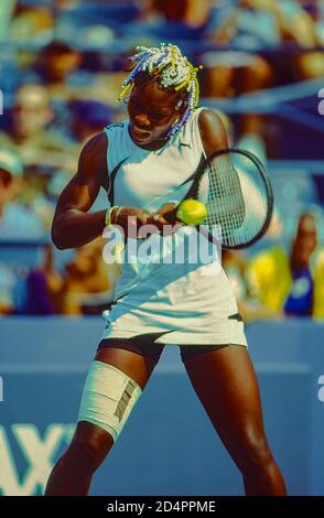 Serena Williams (USA) beim US Open Tennis 1998 Stockfoto