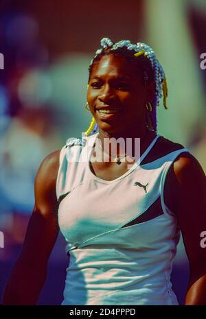 Serena Williams (USA) beim US Open Tennis 1998 Stockfoto