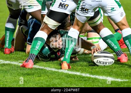 Monigo Stadium, Treviso, Italien, 10 Oct 2020, Eli Snyman (Treviso) während Benetton Treviso vs Leinster Rugby, Rugby Guinness Pro 14 - Credit: LM/Ettore Griffoni/Alamy Live News Stockfoto