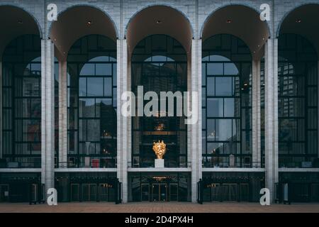 Außenansicht des Lincoln Center, in Upper West Side, Manhattan, New York City Stockfoto