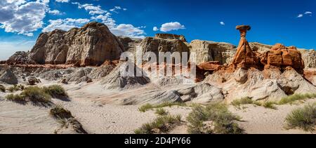 Der Toadhocker Trail führt zu einem Gebiet von Hoodoos und Ausgewogene Felsformationen durch Jahrhunderte der Erosion und ist geschaffen Teil der Grand Staircase-Escala Stockfoto